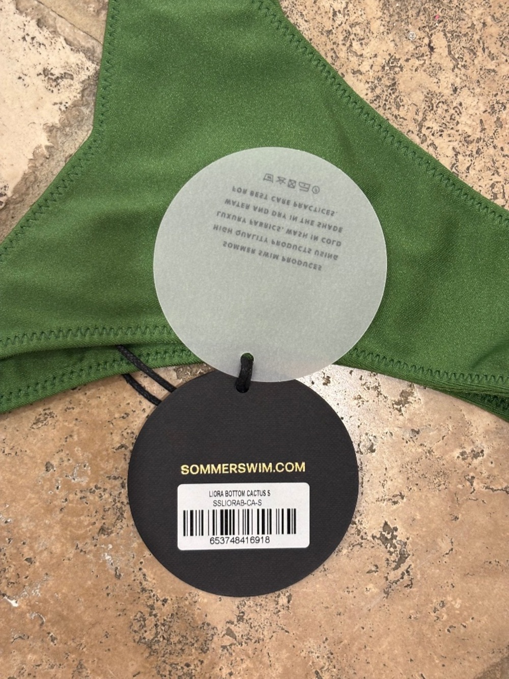 Sommer Swim Green Bikini Set | Top M & Bottom S | NWT - Picture 7 of 7